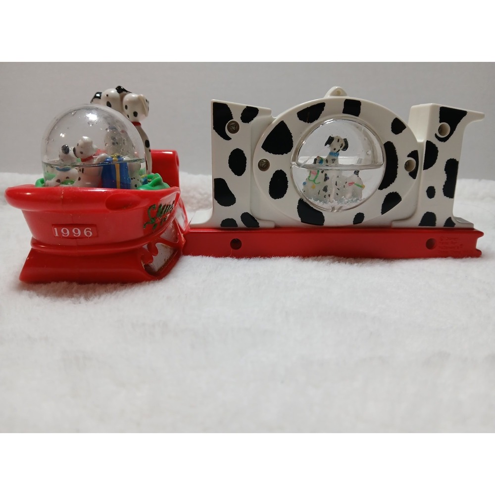 2 Mcdonald's 101 Dalmatian Christmas Snow Globe Ornaments From The '90s - Picture 2 of 9